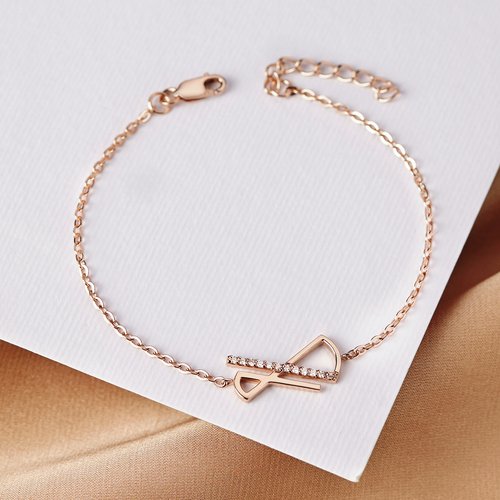 infinity charm bracelet in sterling silver with minimalist design