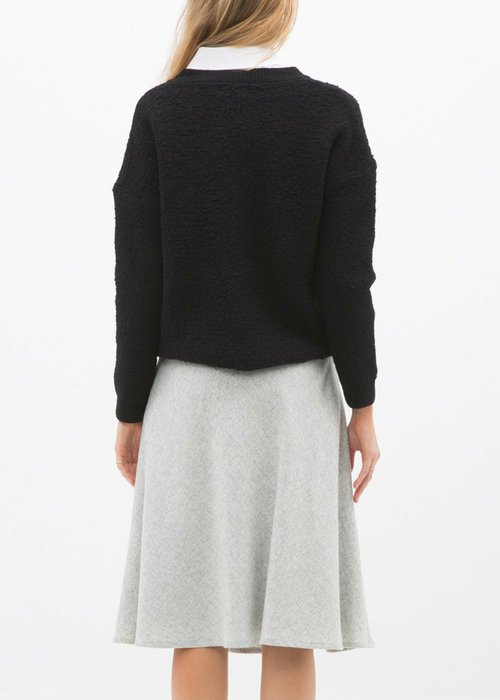 High-Waisted Wool Midi Skirt - Image 6
