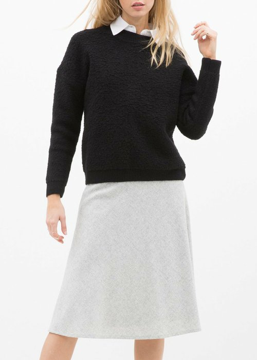 High-Waisted Wool Midi Skirt - Image 4
