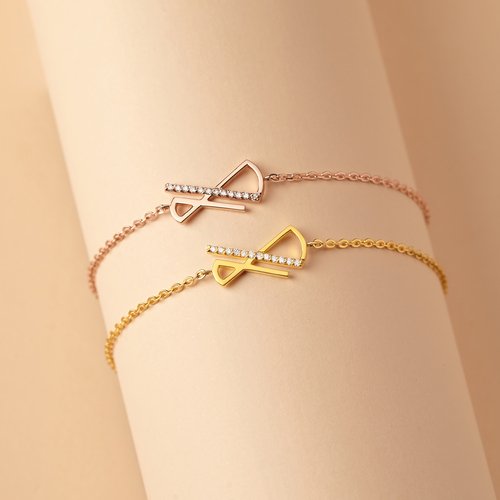 infinity charm bracelet in sterling silver with minimalist design