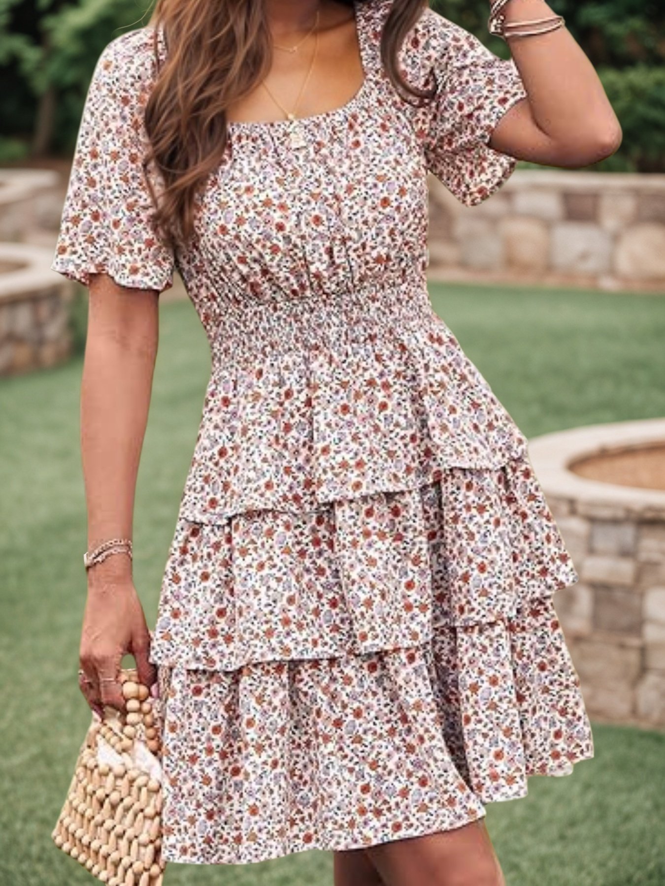 Valeria Floral Tiered Summer Dress - Image 3