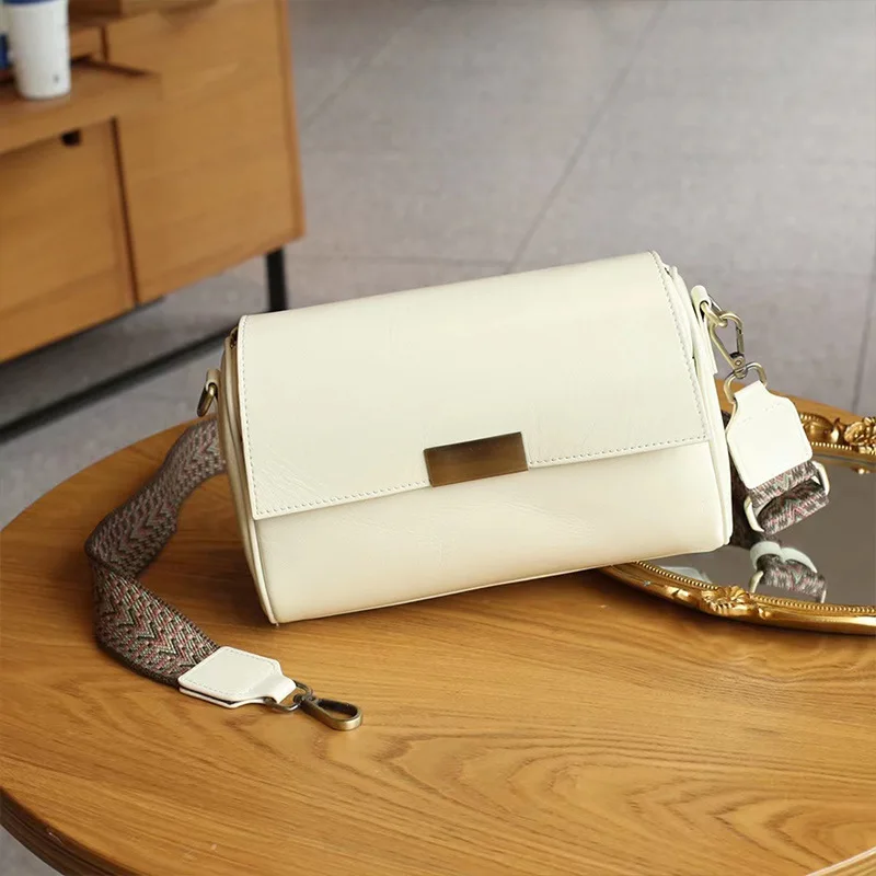 Genuine Leather Vintage Crossbody Shoulder Bag - Image 10