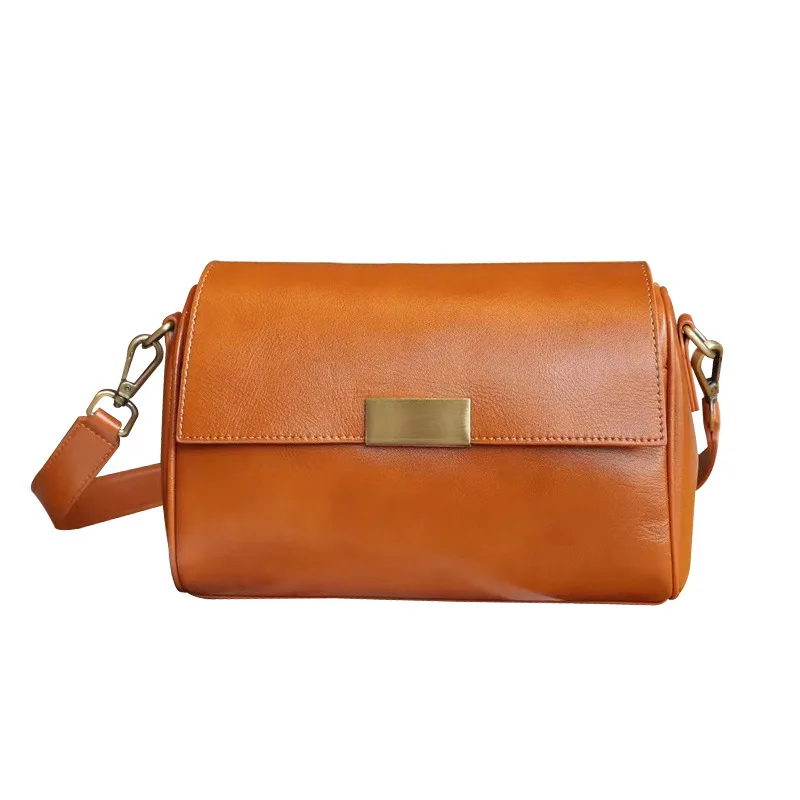 Genuine Leather Vintage Crossbody Shoulder Bag - Image 5