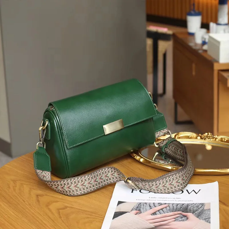 Genuine Leather Vintage Crossbody Shoulder Bag - Image 11