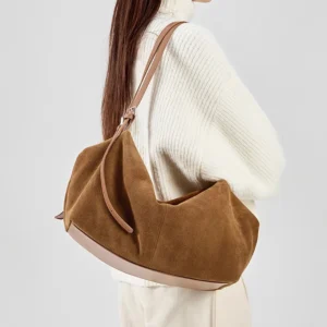 genuine leather crossbody bag suede shoulder