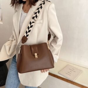 checkered shoulder bag vegan leather