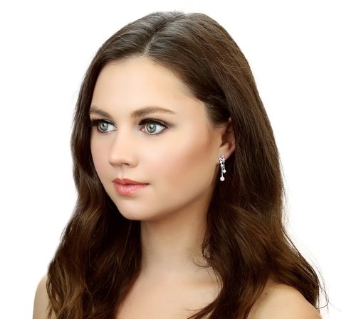Sofia Cluster Drop Earrings - Image 2